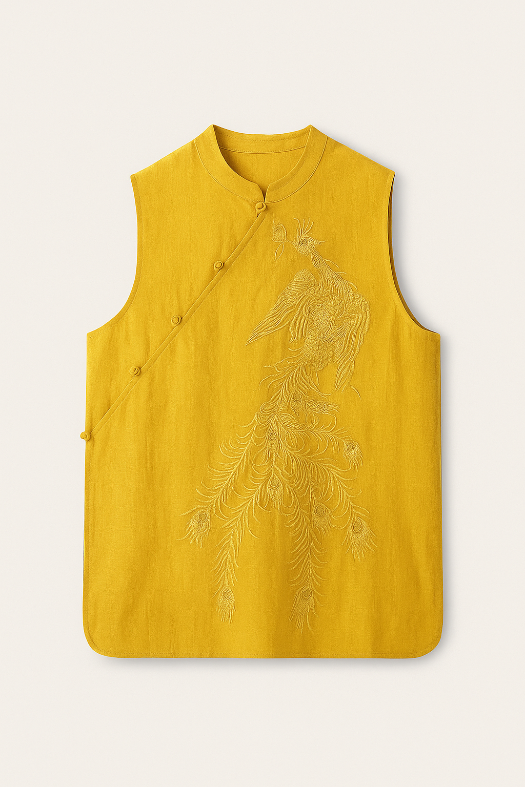 CNY 26’ PHOENIX EMBROIDERY LINEN TOP