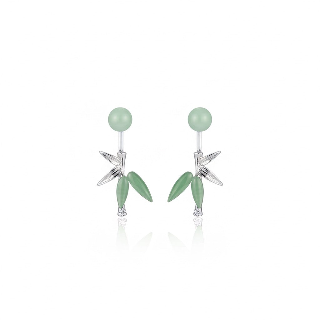 CNY SILVER BAMBOO EARRINGS