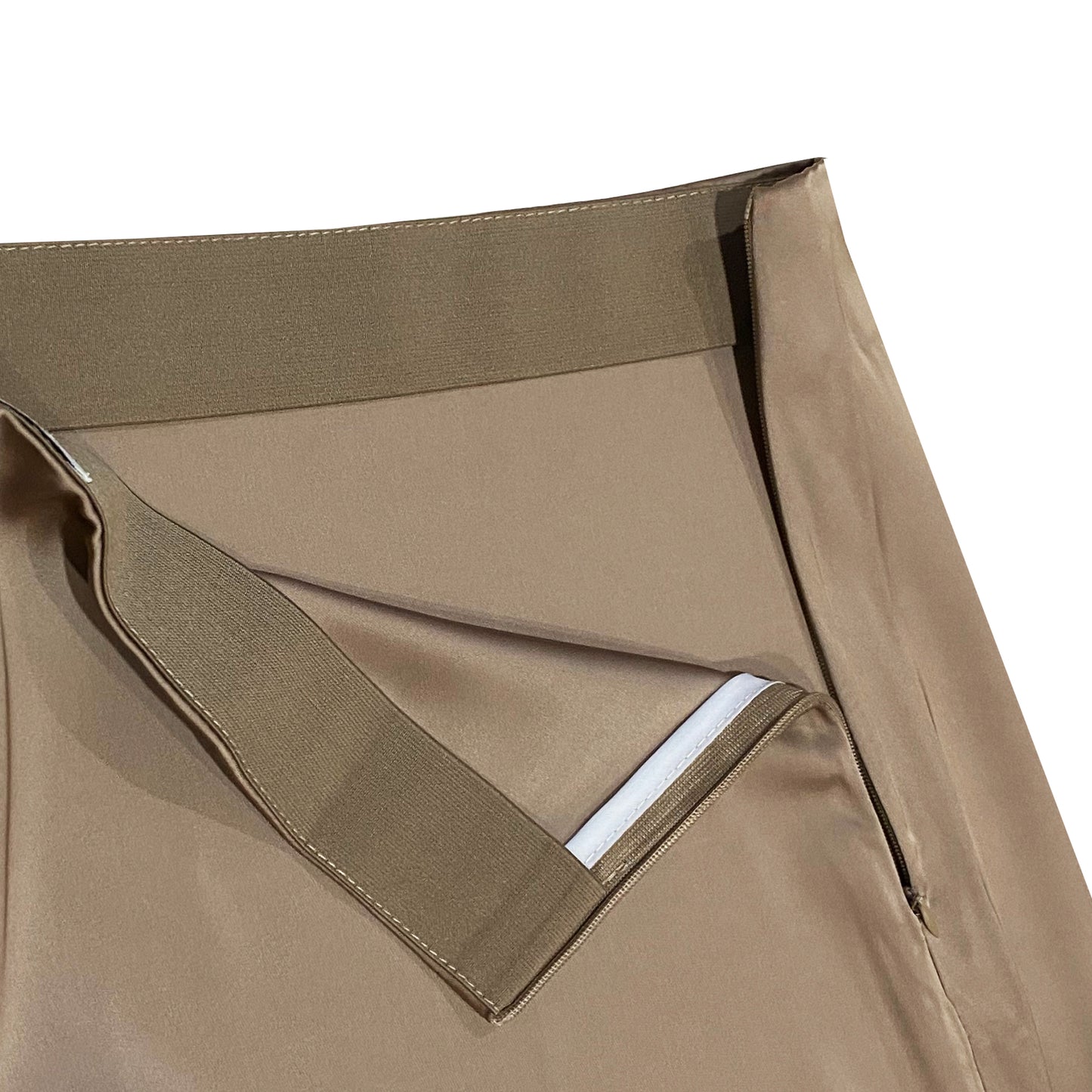 ROME SATEEN MAXI SKIRT (CHAMPAGNE)