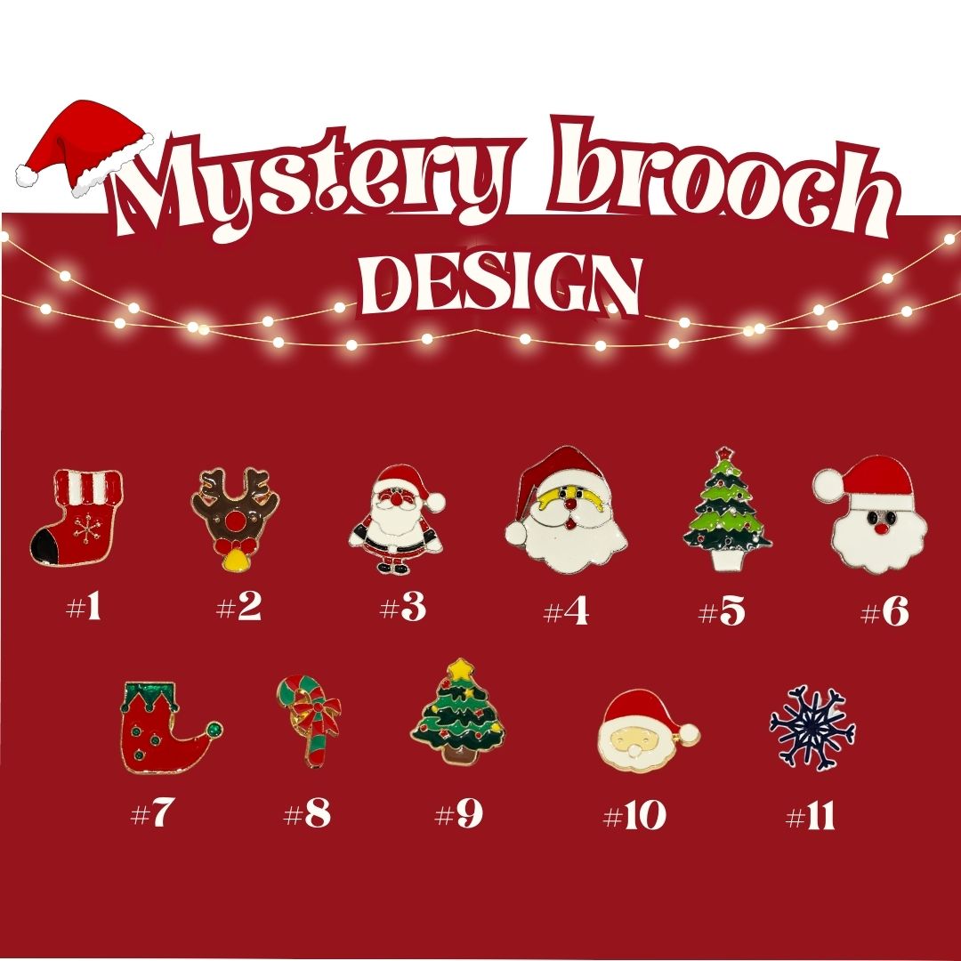 MYSTERY CHRISTMAS BROOCH PIN BATCH (3 design/pack)