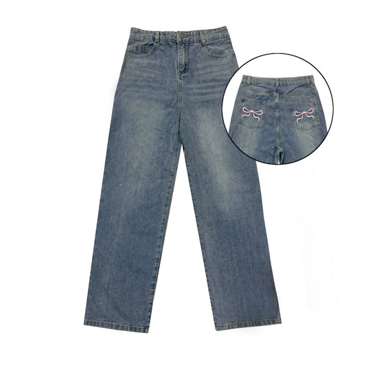 QUINCAS RIBBON JEAN (BLUE)