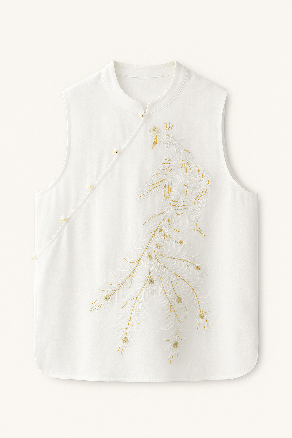 CNY 26’ PHOENIX EMBROIDERY LINEN TOP