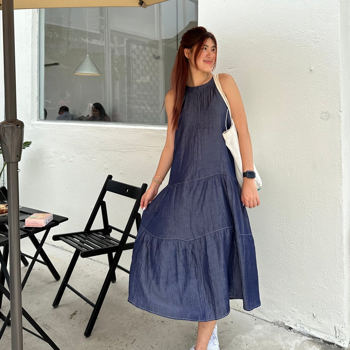 DAISIE DENIM LAYER DRESS