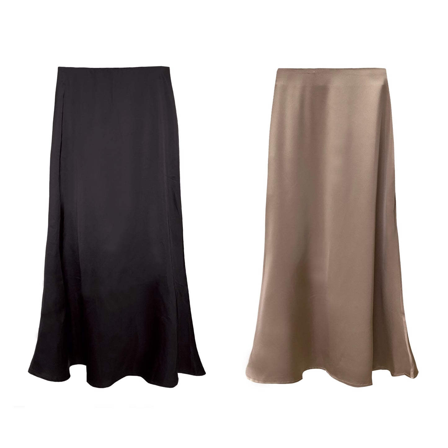 **MID YEAR SALES** ROME SATEEN MAXI SKIRT【2ND ITEM 50% OFF,3RD ITEM FREE】