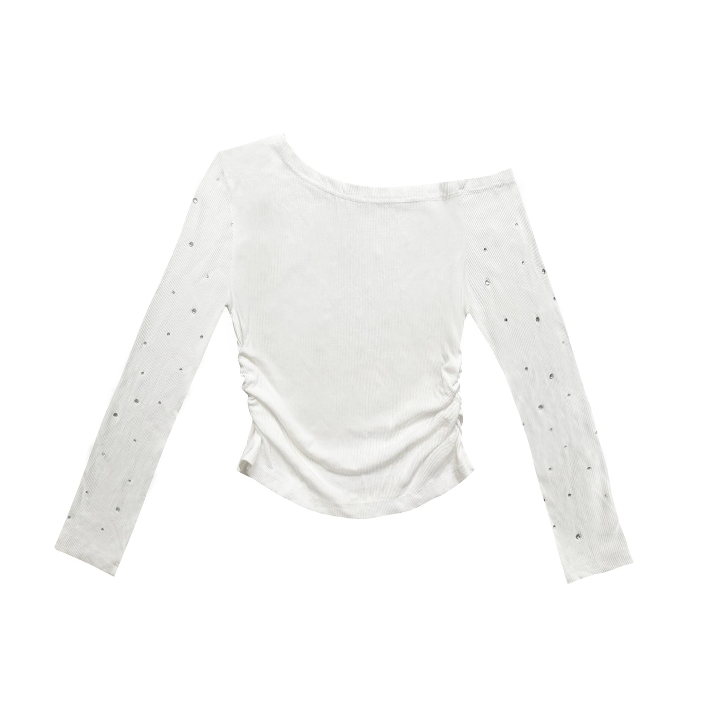 BLINKIES SLUNTED NECKLINE TOP (WHITE)