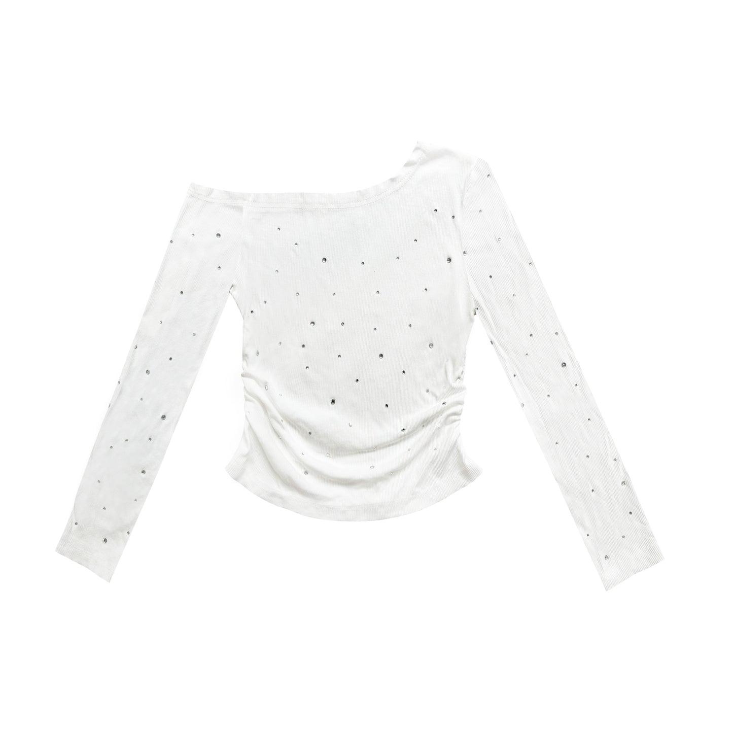 BLINKIES SLUNTED NECKLINE TOP (WHITE)