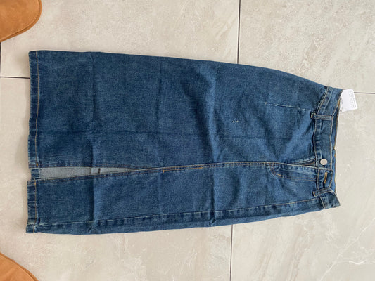 Denim maxi skirt