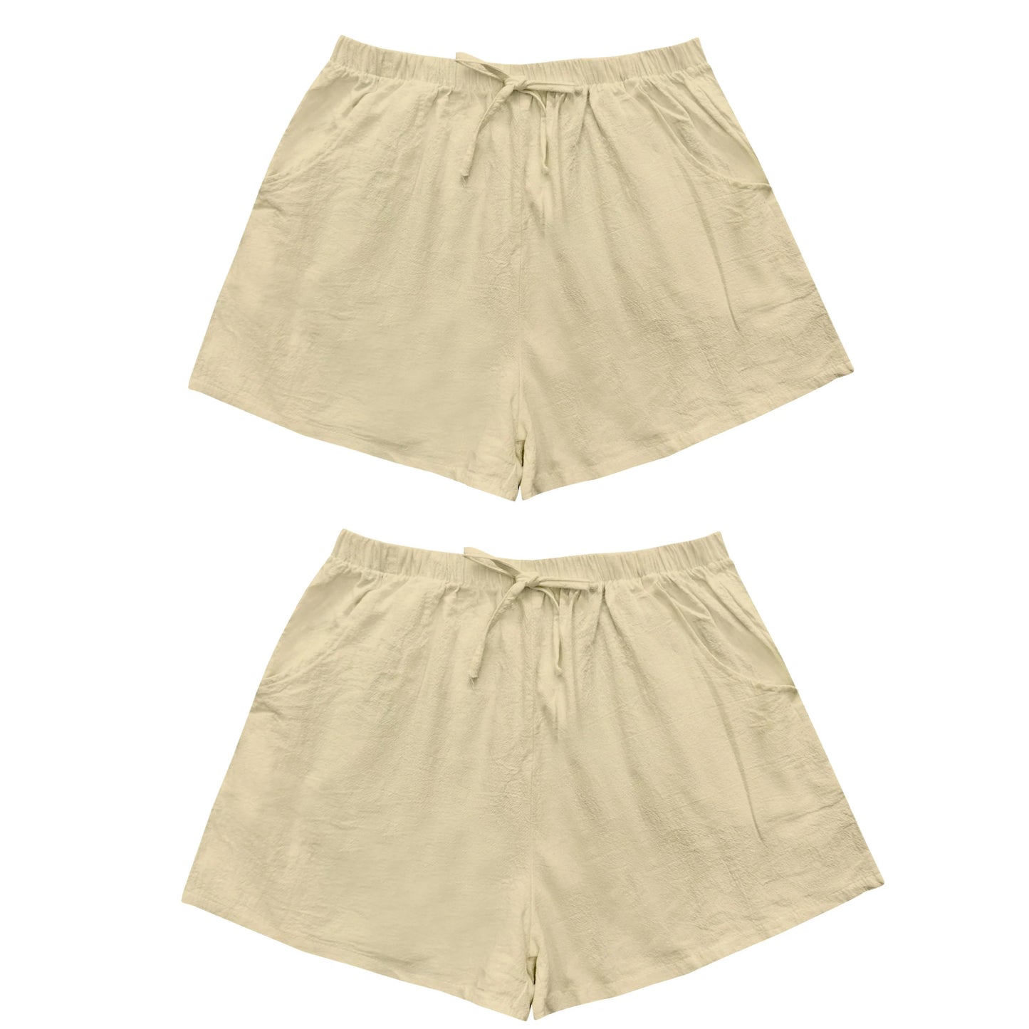 **VALUE PACK**TINA LINEN SHORT PANTS【SPECIAL DEAL LIMITED UNITS AVAILABLE】