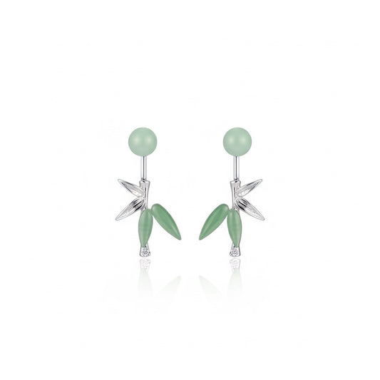CNY SILVER BAMBOO EARRINGS