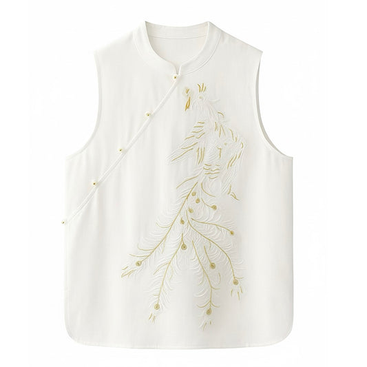 CNY 26’ PHOENIX EMBROIDERY LINEN TOP