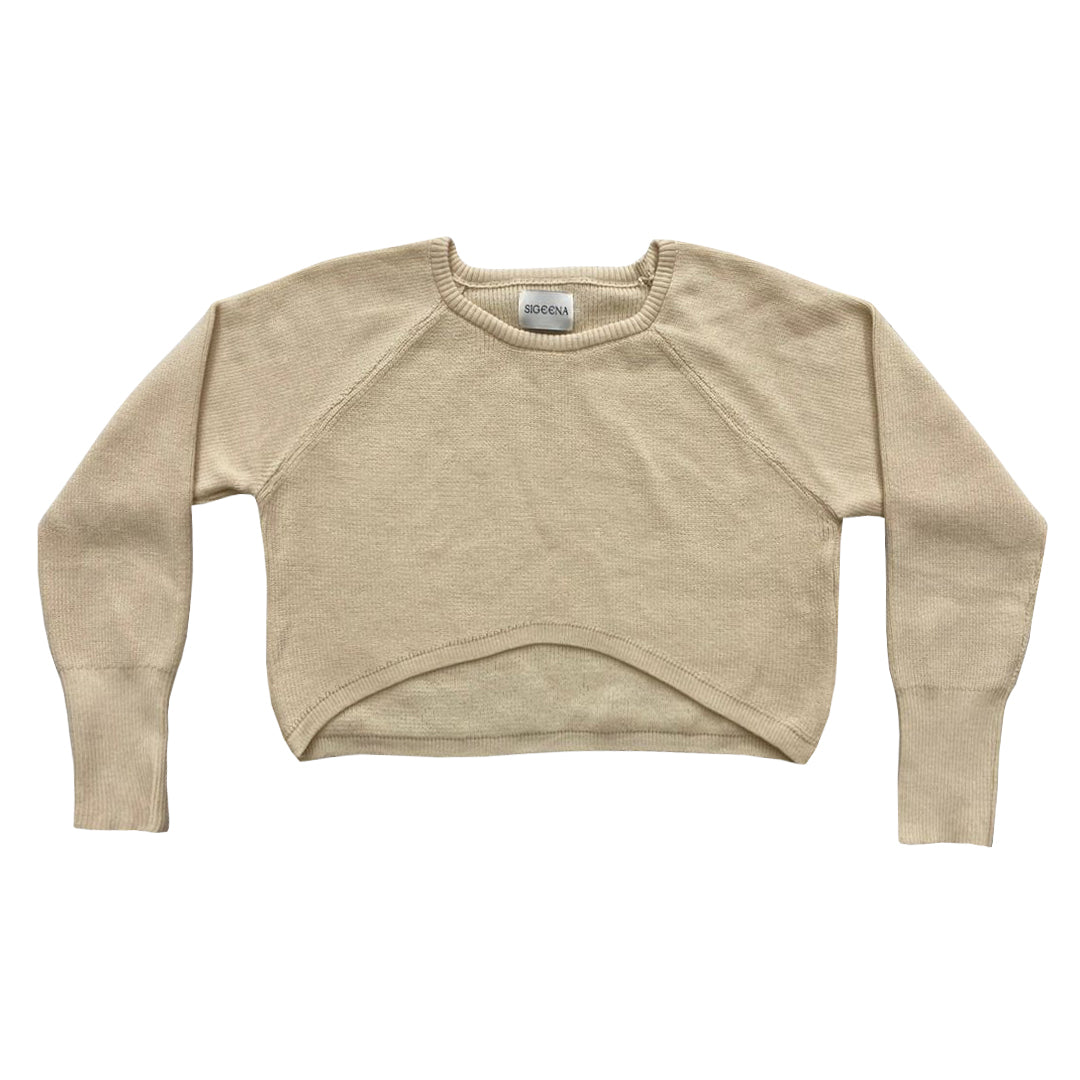 ESTHER BASIC KNIT CROP TOP (BEIGE)