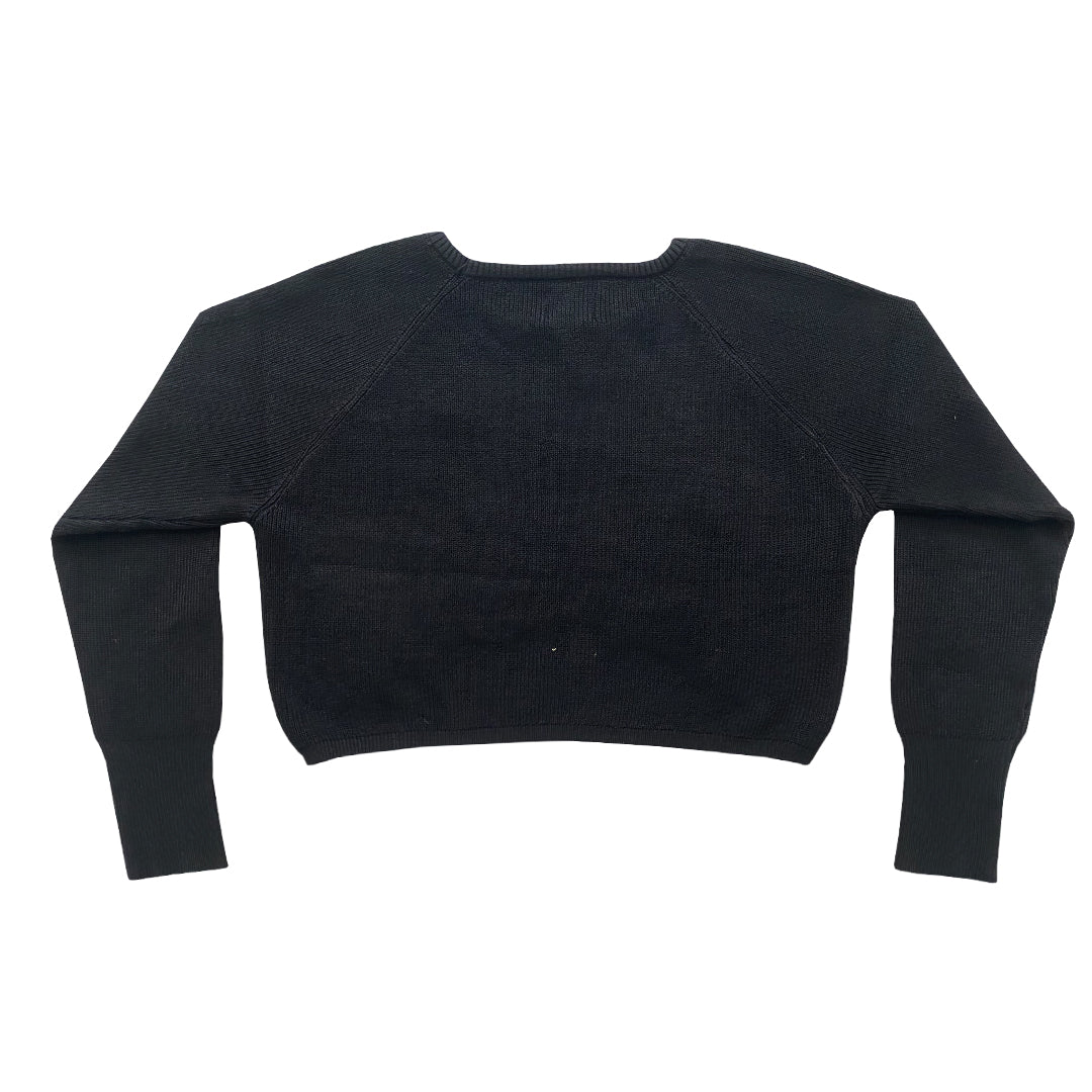 ESTHER BASIC KNIT CROP TOP (BLACK)