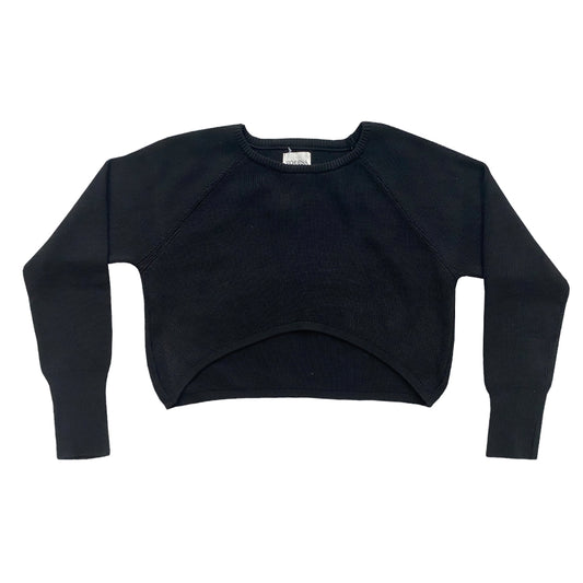 ESTHER BASIC KNIT CROP TOP (BLACK)