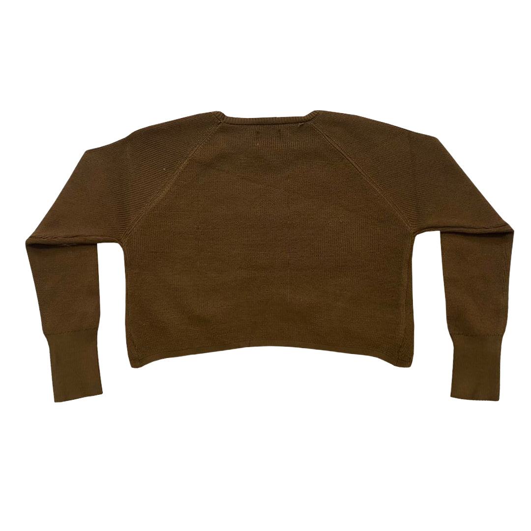 ESTHER BASIC KNIT CROP TOP (BROWN)