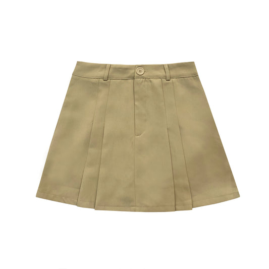 TERRA PLEATED SKIRT (KHAKI)