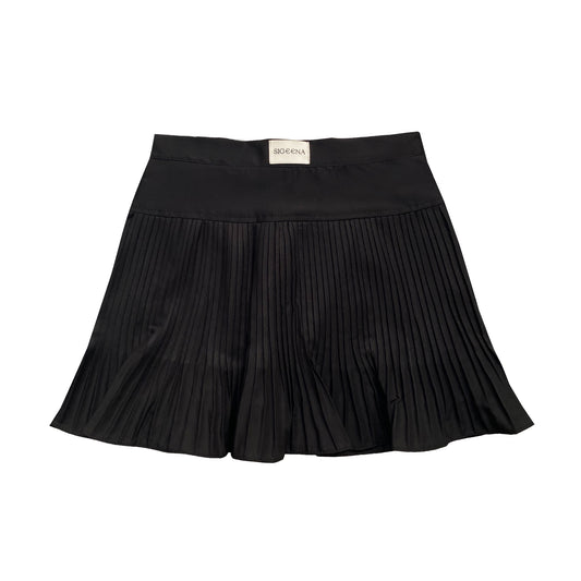 LASSIE BLACK BASIC PLEATED TENNIS SKIRT