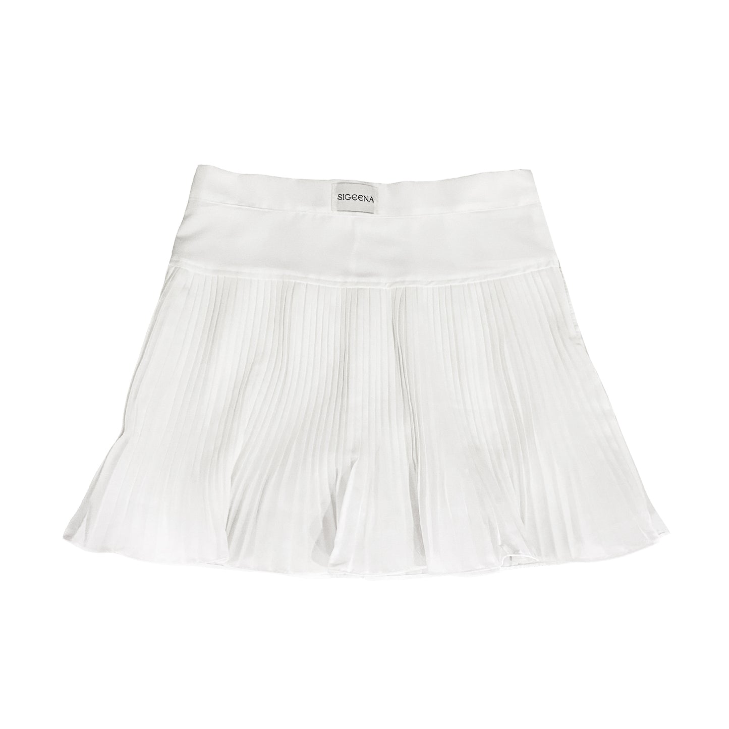 LASSIE WHITE BASIC PLEATED TENNIS SKIRT