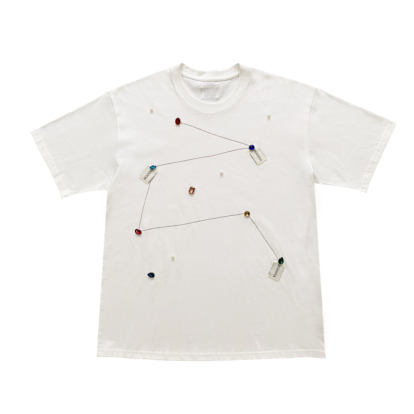 TREASUREHUNT WHITE SIGNATURE OVERSIZED TEE