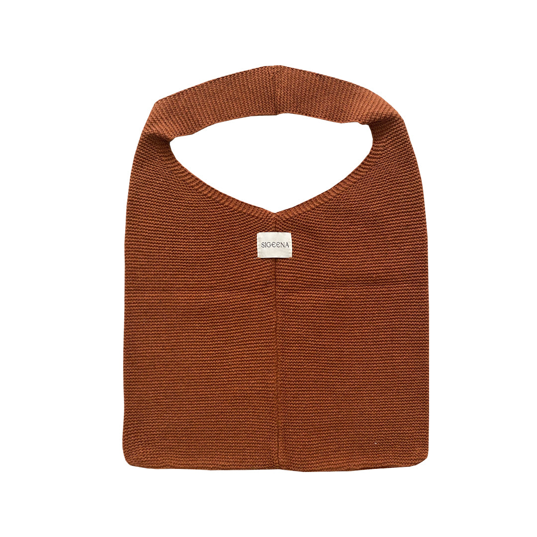 Santa Knitted Tote Bag (BROWN)