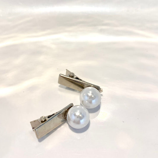 L.L NUNA SILVER PEARL HAIR CLIP