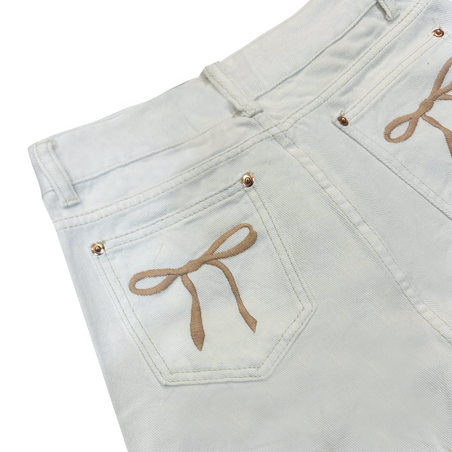 QUINCAS RIBBON JEAN (WHITE)